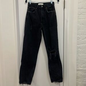 Abercrombie & Fitch The 90s Straight Ultra High Rise Jeans Black